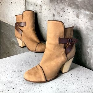 RAG & BONE (Kinsey) nu-buck leather buckskin 7.5 women’s
